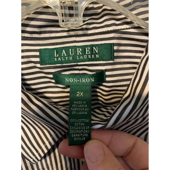Lauren Ralph Lauren Striped Cotton Button Down Shirt Mens Size 2X - Picture 4 of 4
